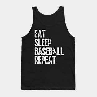 Eat Sleep Baseball Repeat, Funny Baseball Players Tank Top